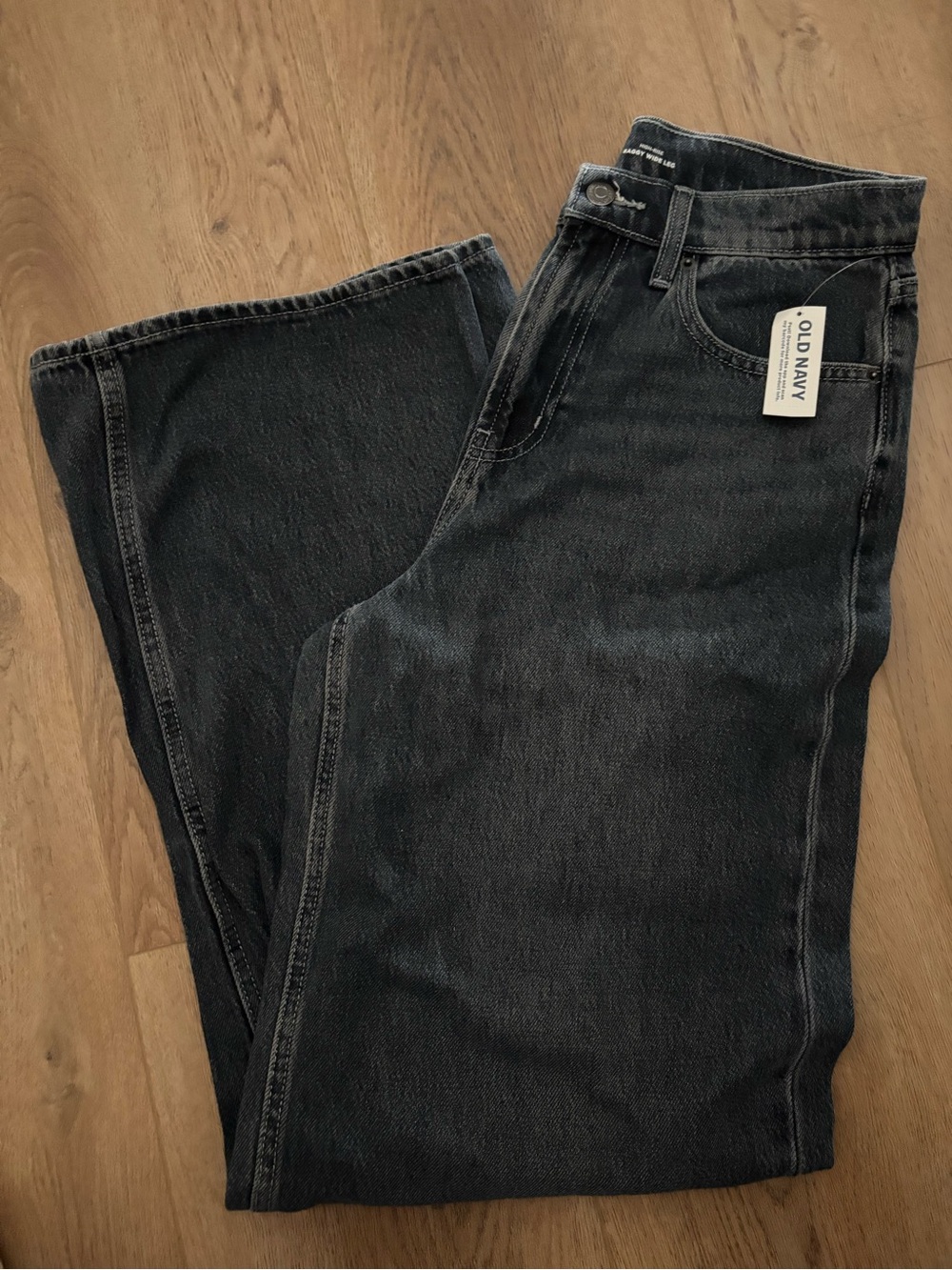 Old Navy NWT High-Waisted Baggy Wide Jeans, 4Tall